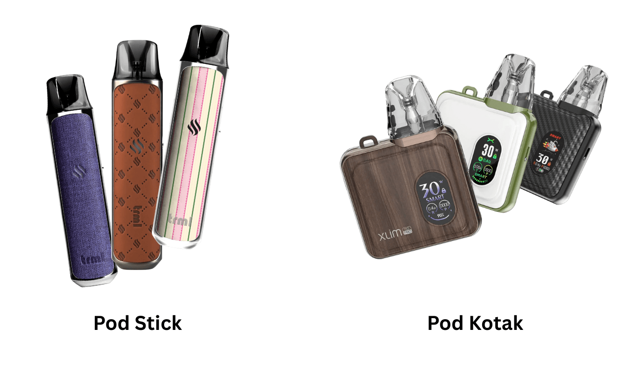 pod kotak dan pod stick